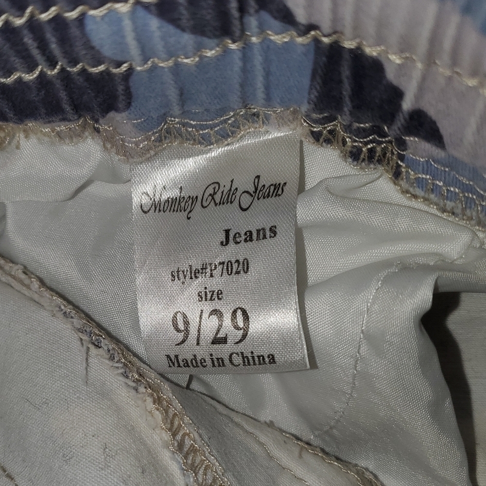 Monkey Ride Jeans Blue Camouflage Cargo Joggers - Picture 3 of 13
